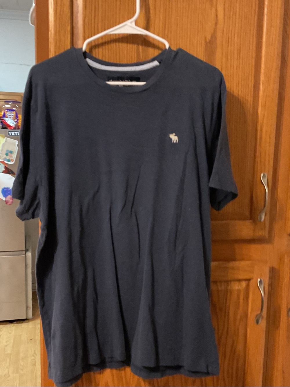 Abercrombie & Fitch Navy Short-Sleeve Crew T-Shirt with Logo size XXL